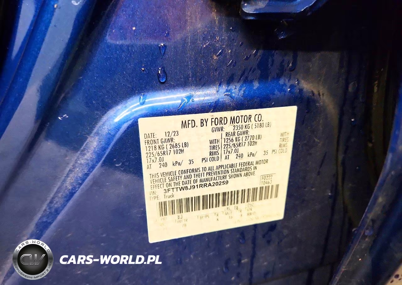 2024 Ford Maverick Xlt VIN:3FTTW8J91RRA20259 - 12