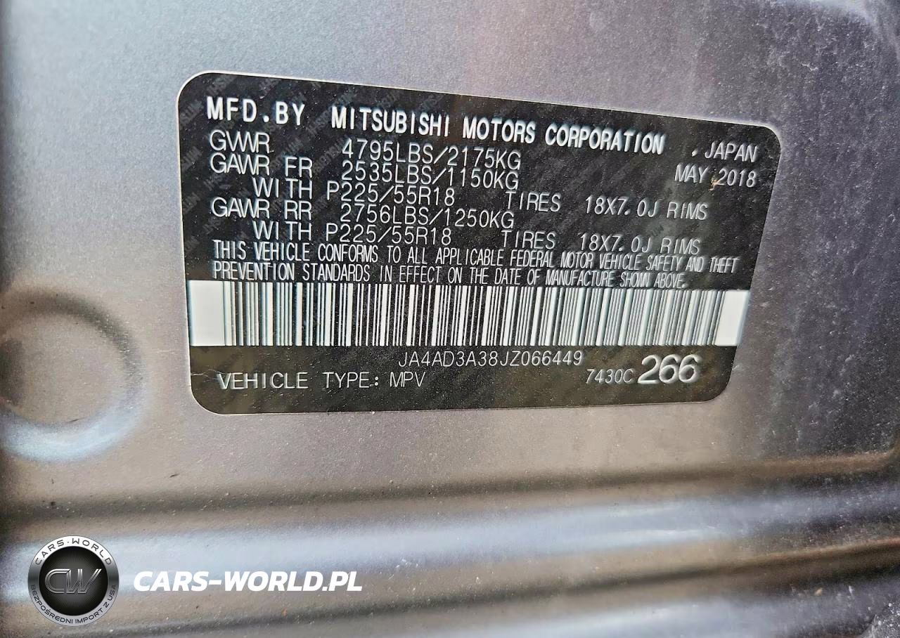 2018 Mitsubishi Outlander Se VIN:JA4AD3A38JZ066449 - 13