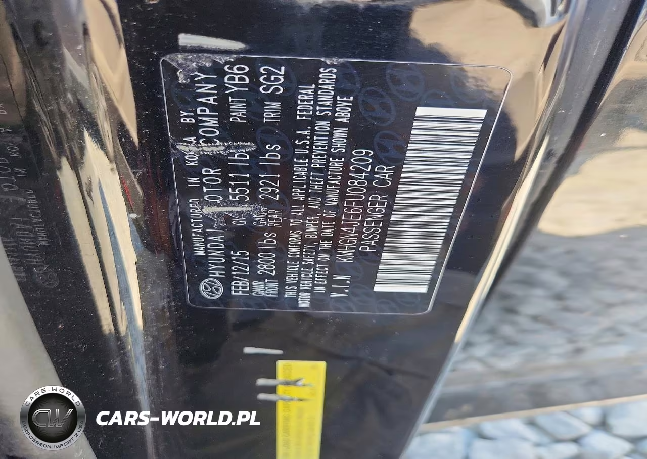 2015 Hyundai Genesis 3.8 VIN:KMHGN4JE6FU084209 - 12