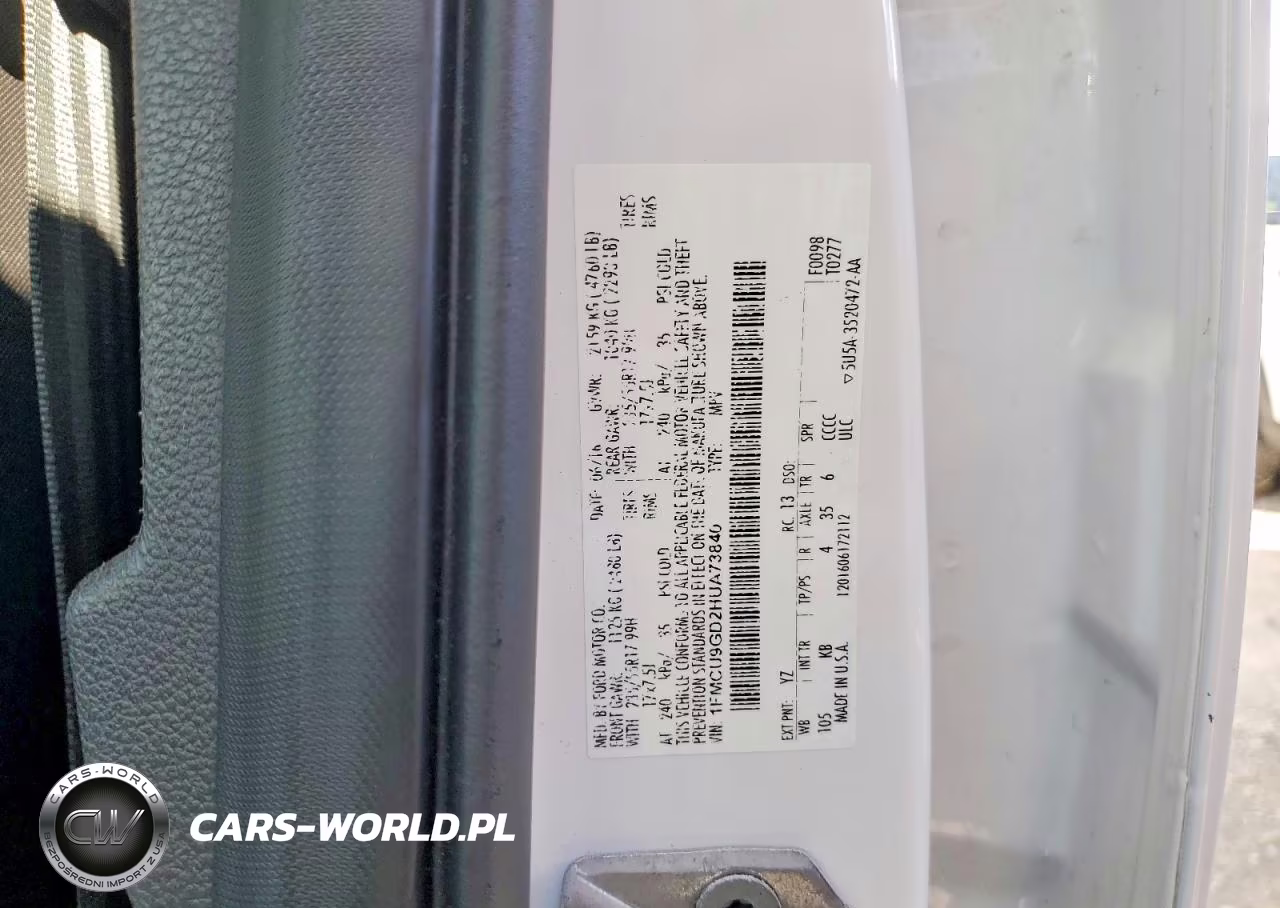 2017 Ford Escape Se VIN:1FMCU9GD2HUA73840 - 6