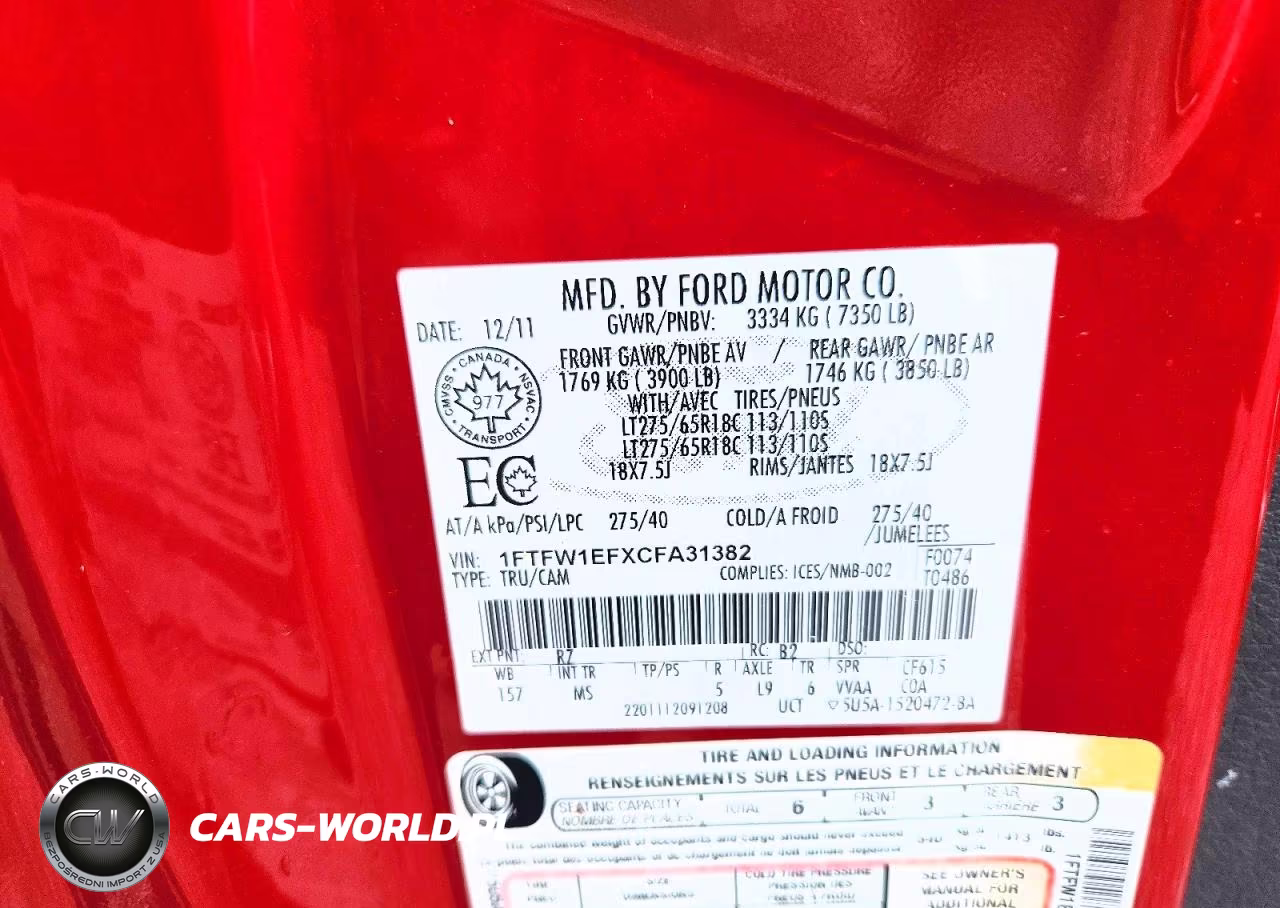 2012 Ford F150 Supercrew VIN:1FTFW1EFXCFA31382 - 12