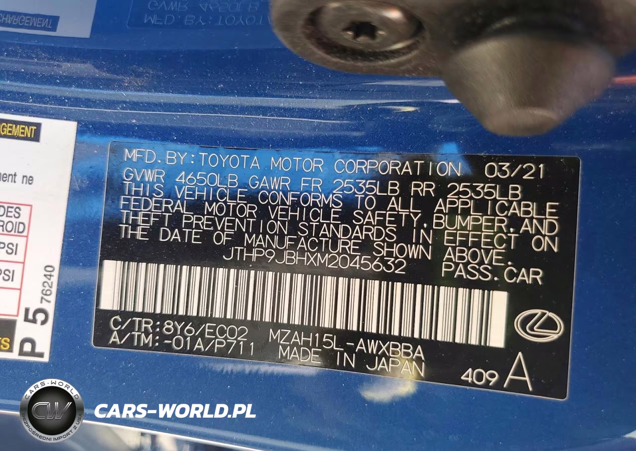 2021 Lexus Ux 250H VIN:JTHP9JBHXM2045632 - 13