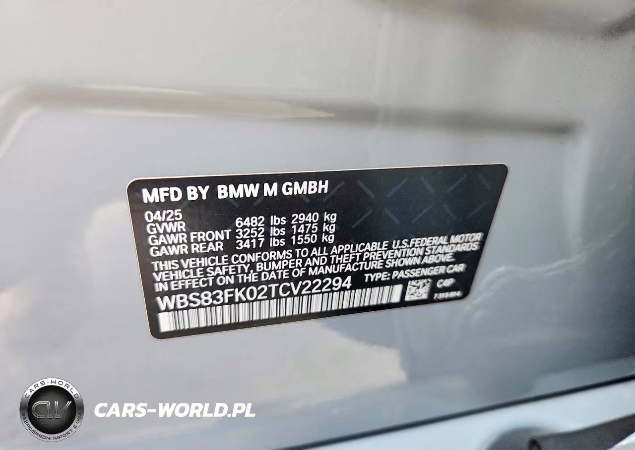 2026 BMW M5 VIN:WBS83FK02TCV22294 - 12