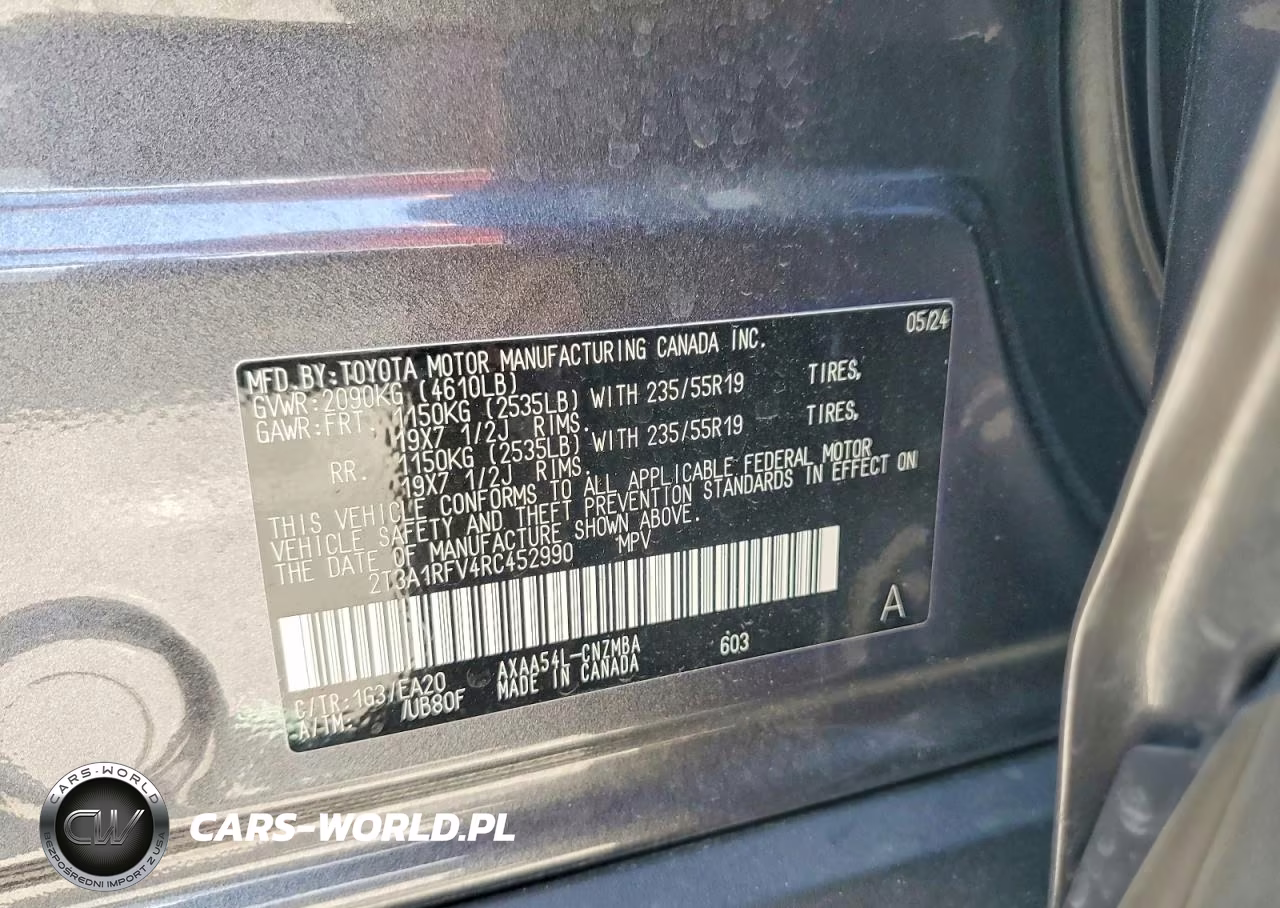 2024 Toyota Rav4 Xle Premium VIN:2T3A1RFV4RC452990 - 12