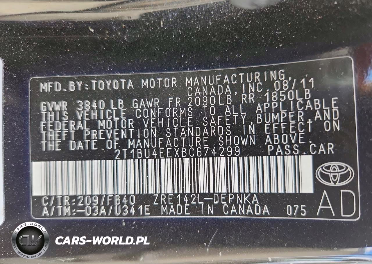 2011 Toyota Corolla Le VIN:2T1BU4EEXBC674299 - 13