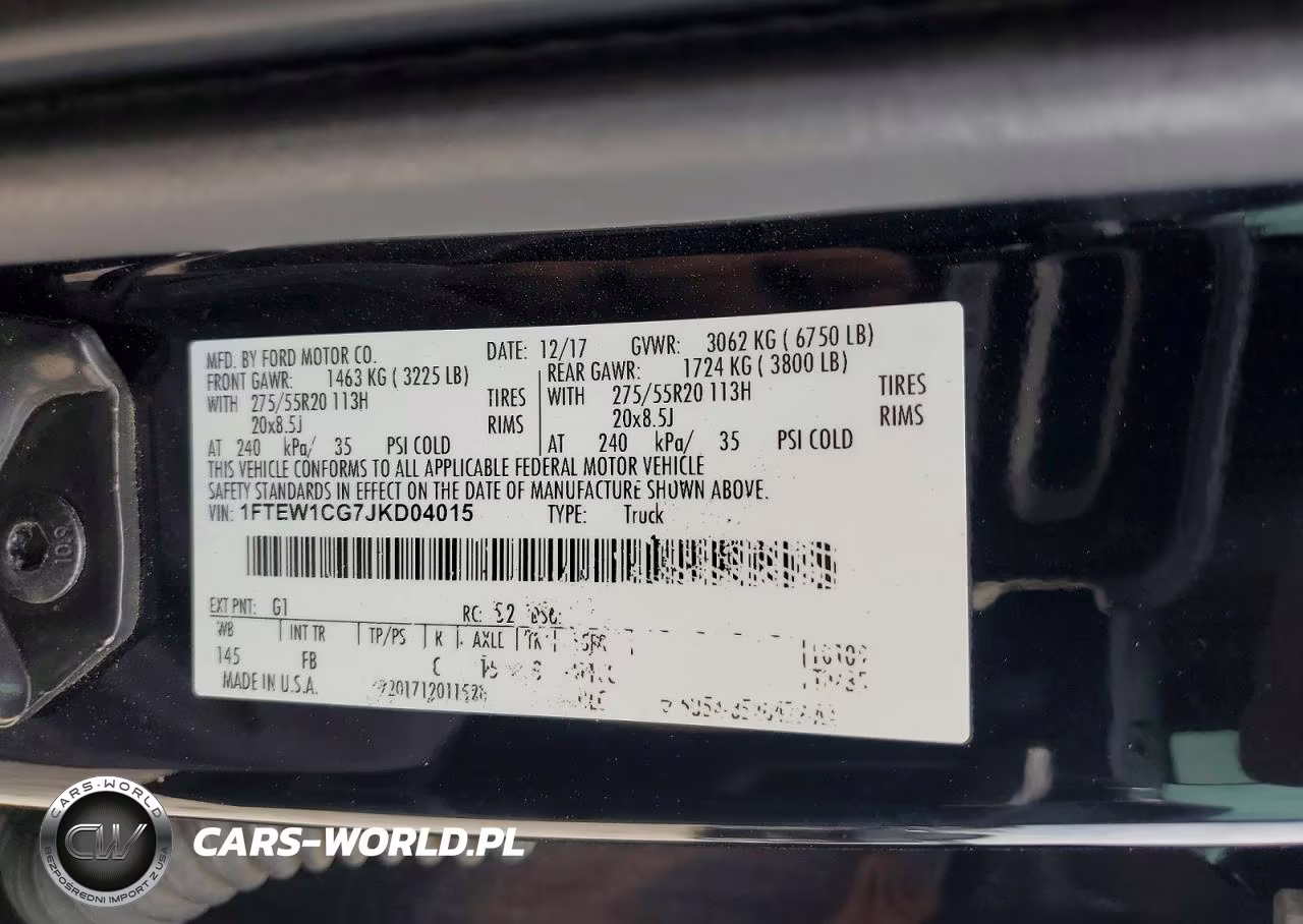 2018 Ford F150 Supercrew VIN:1FTEW1CG7JKD04015 - 12