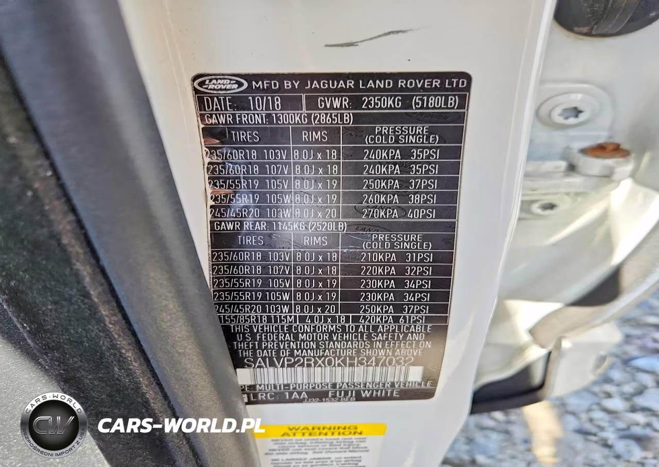 2019 Land Rover Range Rover Evoque Se VIN:SALVP2RX0KH347032 - 14