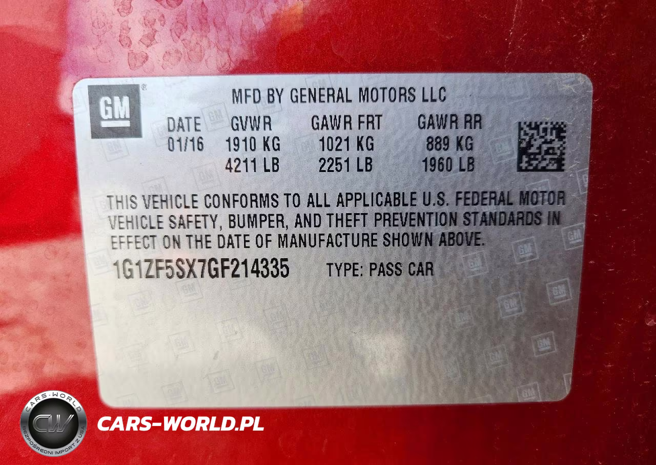 2016 Chevrolet Malibu Lt VIN:1G1ZF5SX7GF214335 - 12