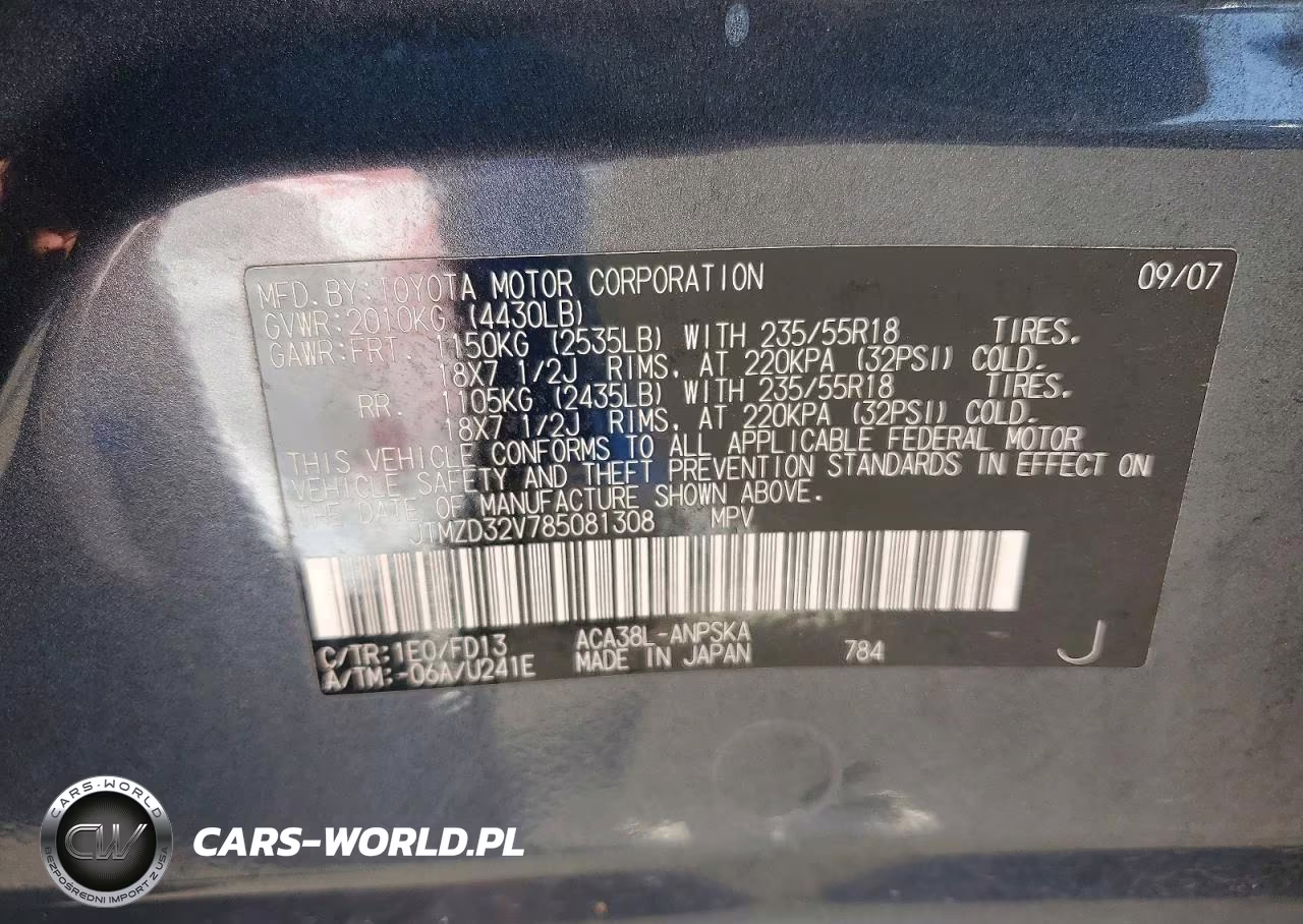 2008 Toyota 0128 VIN:JTMZD32V785081308 - 13
