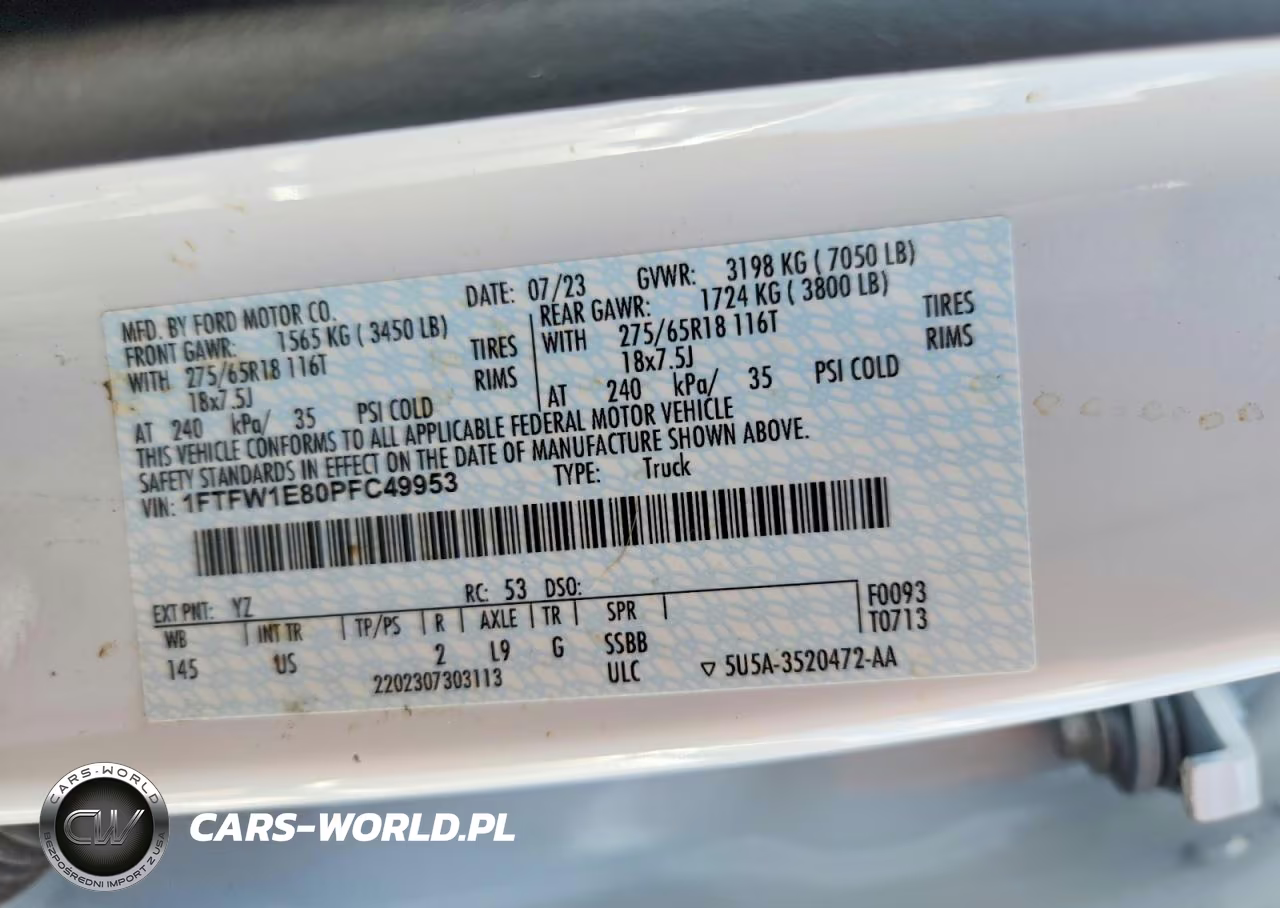 2023 Ford F150 Supercrew VIN:1FTFW1E80PFC49953 - 12