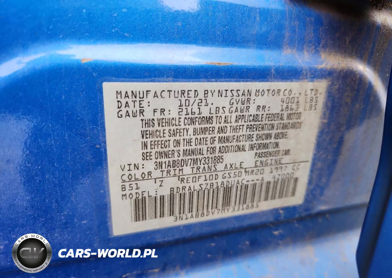 2021 Nissan Sentra Sr VIN:3N1AB8DV7MY331885 - 12