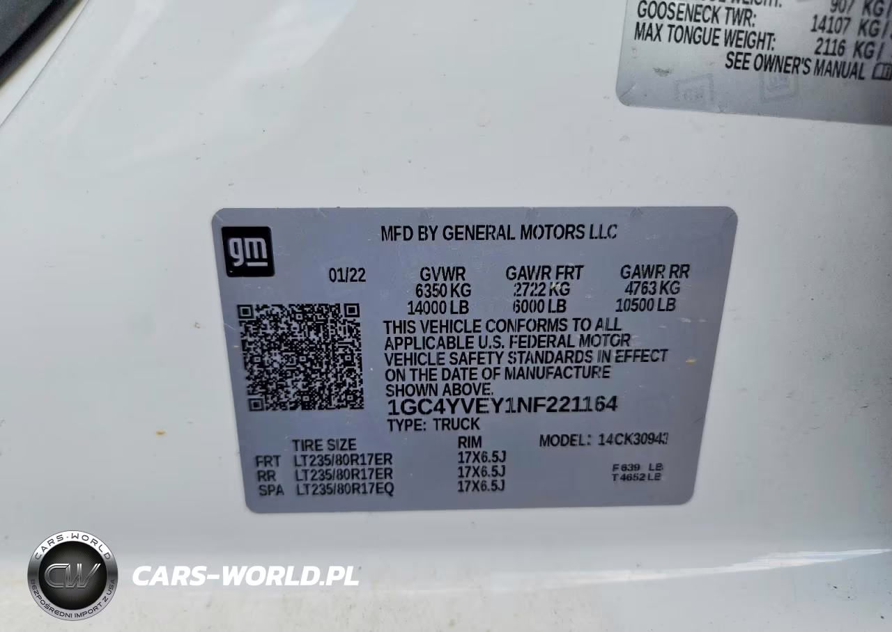 2022 Chevrolet Silverado K3500 High Country VIN:1GC4YVEY1NF221164 - 12