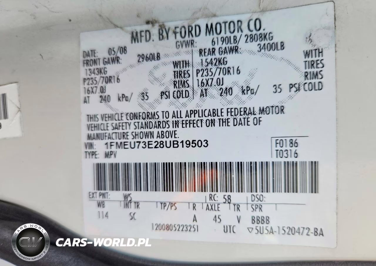 2008 Ford Explorer Xlt VIN:1FMEU73E28UB19503 - 13