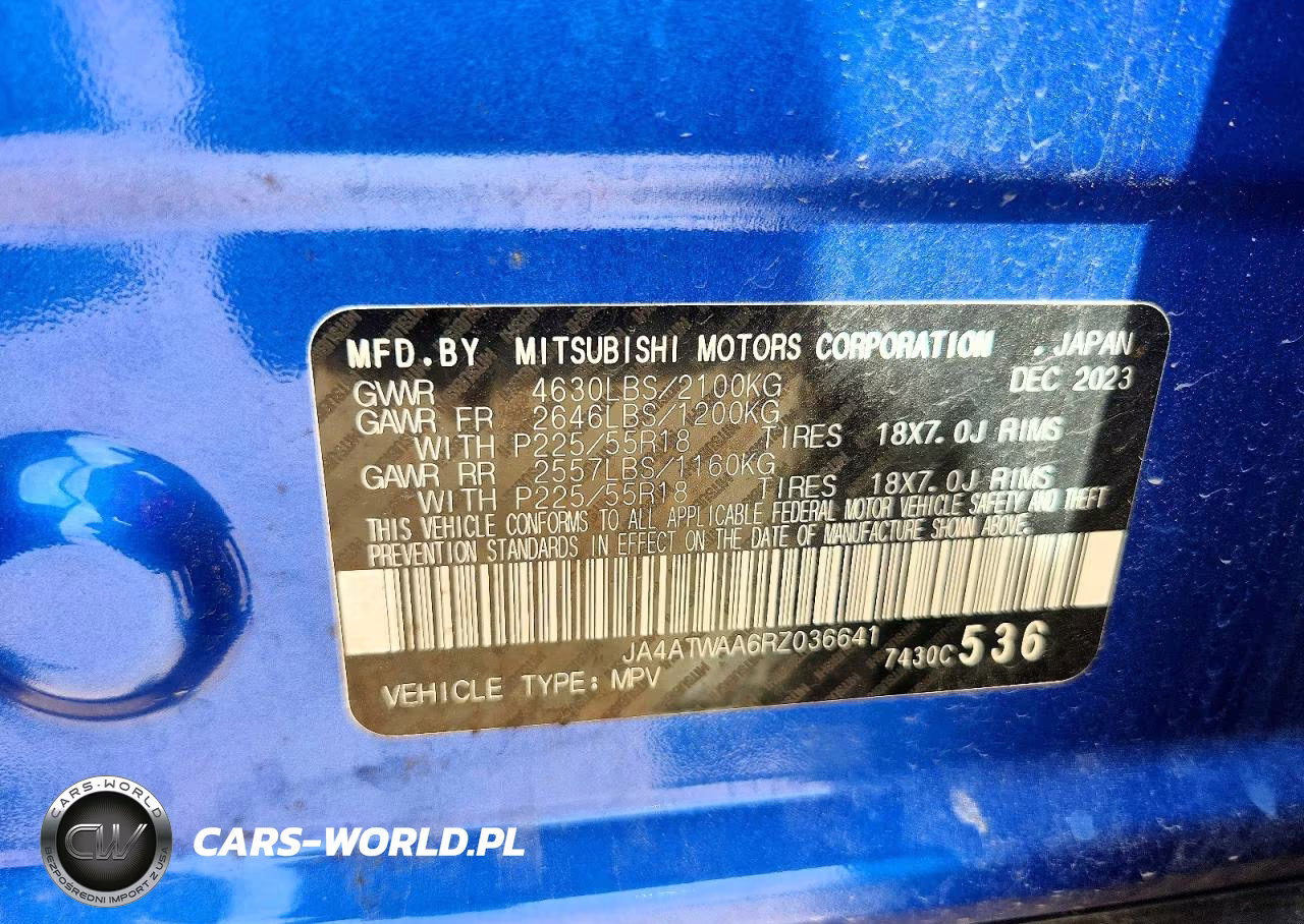 2024 Mitsubishi Eclipse Cross Se VIN:JA4ATWAA6RZ036641 - 12