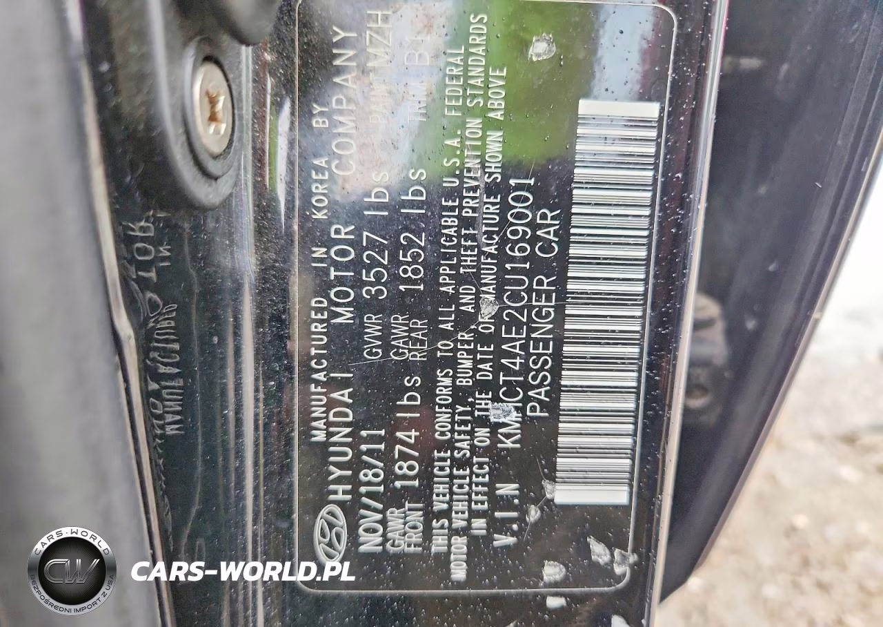 2012 Hyundai Accent Gls VIN:KMHCT4AE2CU169001 - 12