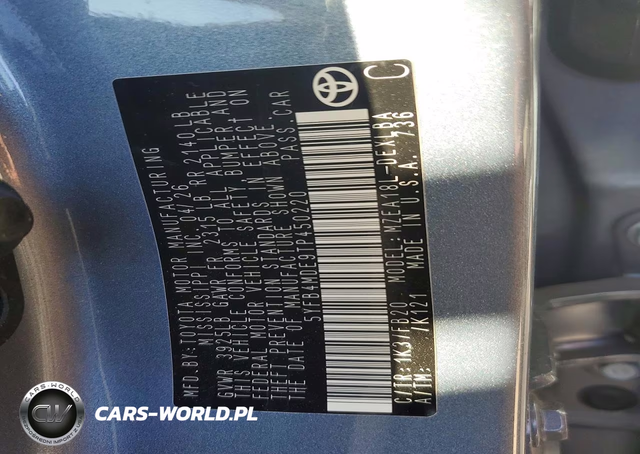 2026 Toyota Corolla Le VIN:5YFB4MDE9TP450220 - 12