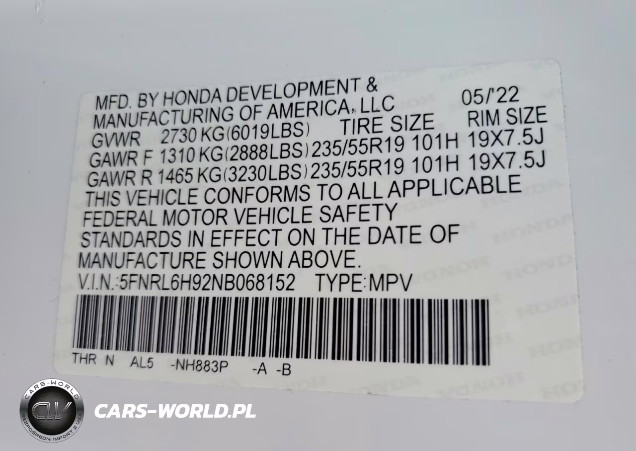 2022 Honda Odyssey Elite VIN:5FNRL6H92NB068152 - 13