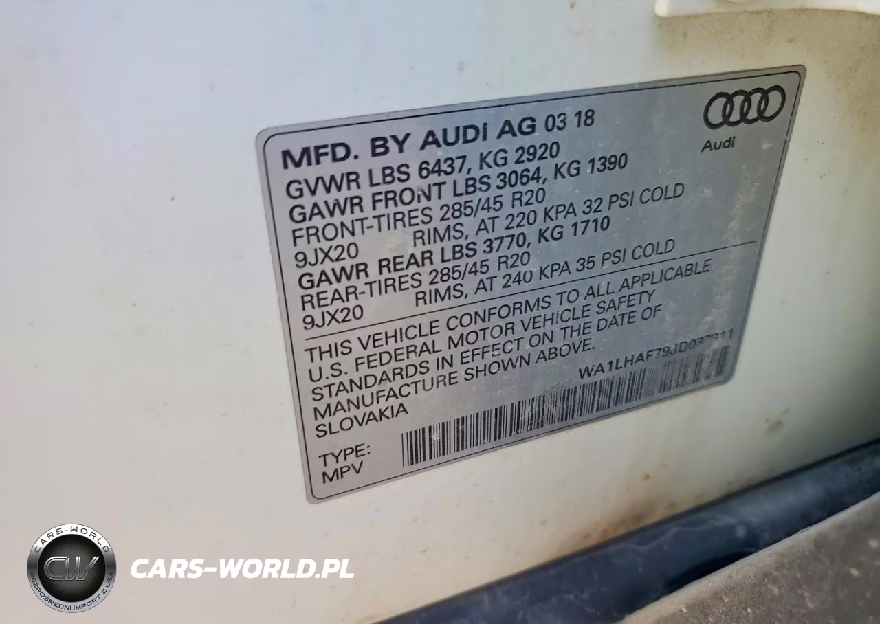 2018 Audi Q7 Premium Plus VIN:WA1LHAF79JD037911 - 13