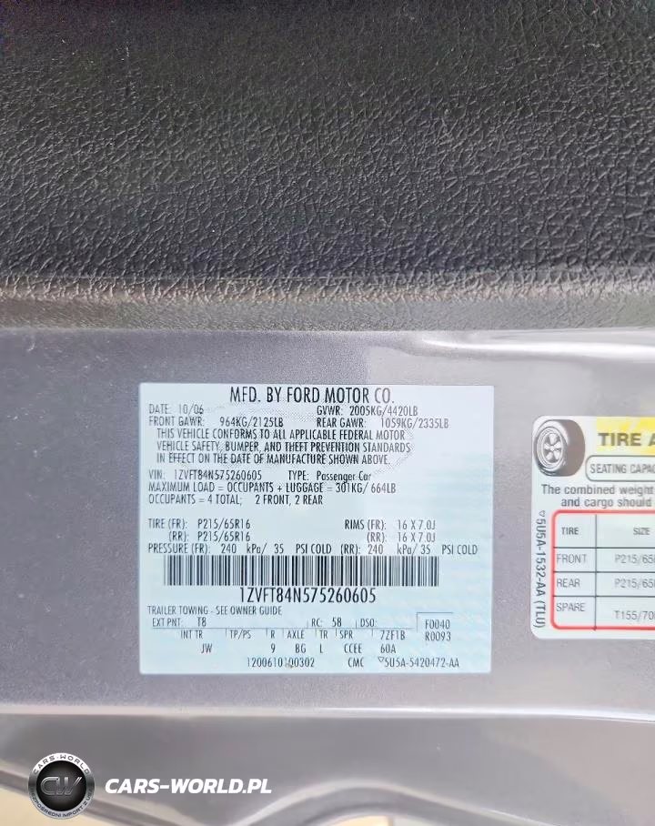 2007 Ford Mustang VIN:1ZVFT84N575260605 - 12