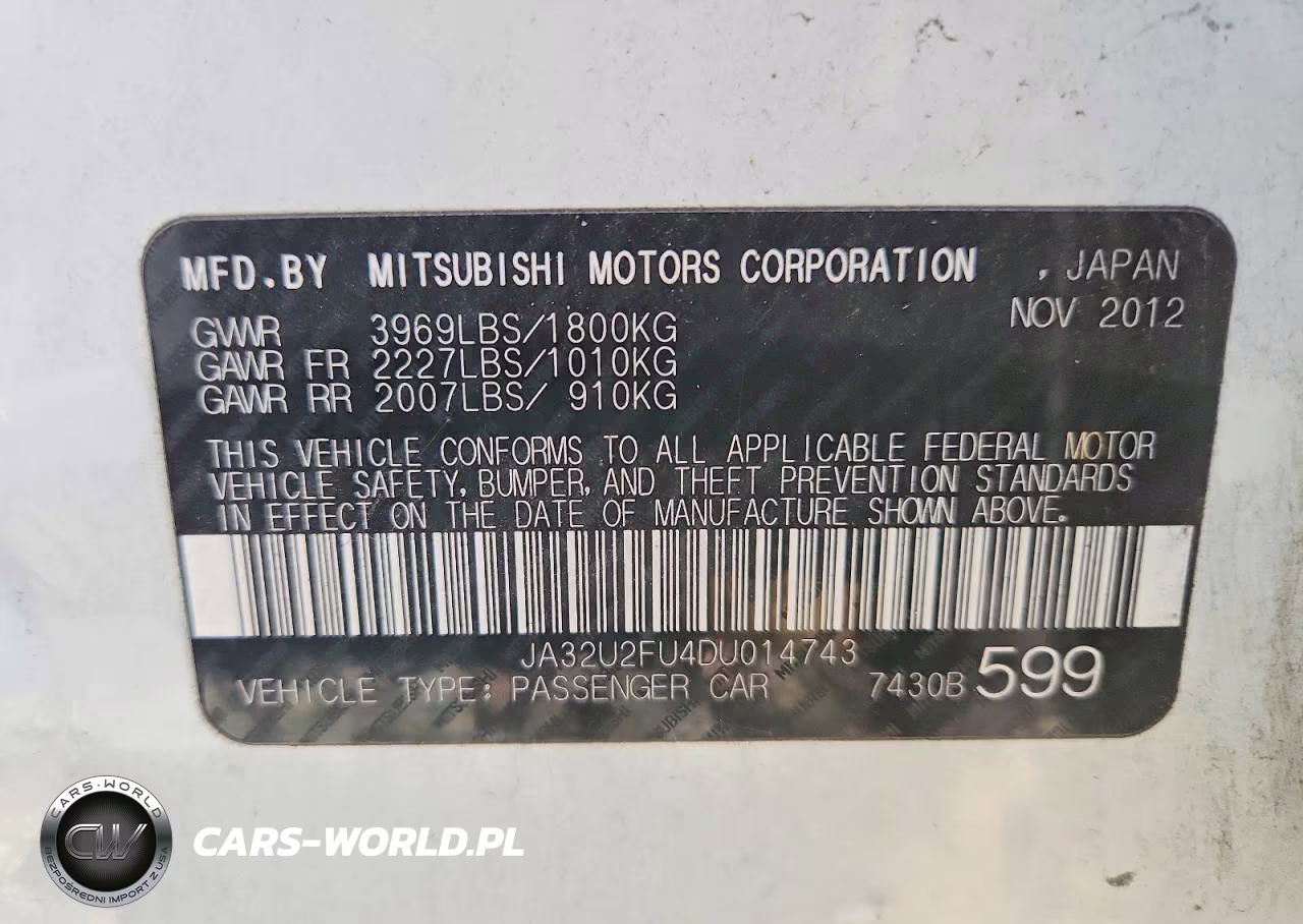 2013 Mitsubishi Lancer Es-Es Sport VIN:JA32U2FU4DU014743 - 13