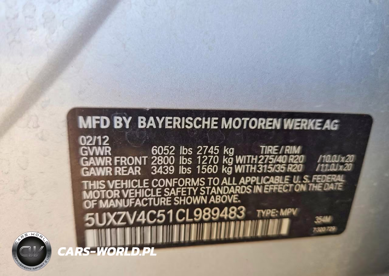 2012 BMW X5 xDrive35I VIN:5UXZV4C51CL989483 - 13