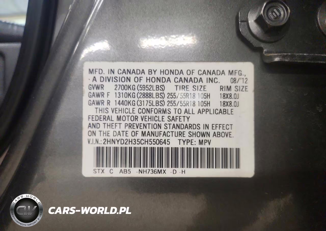 2012 Acura Mdx Technology VIN:2HNYD2H35CH550645 - 13