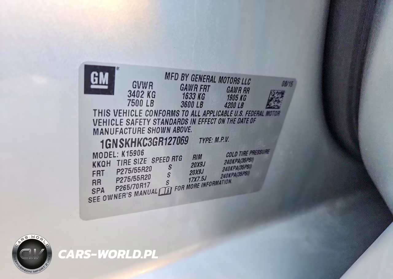 2016 Chevrolet Suburban Lt VIN:1GNSKHKC3GR127069 - 12
