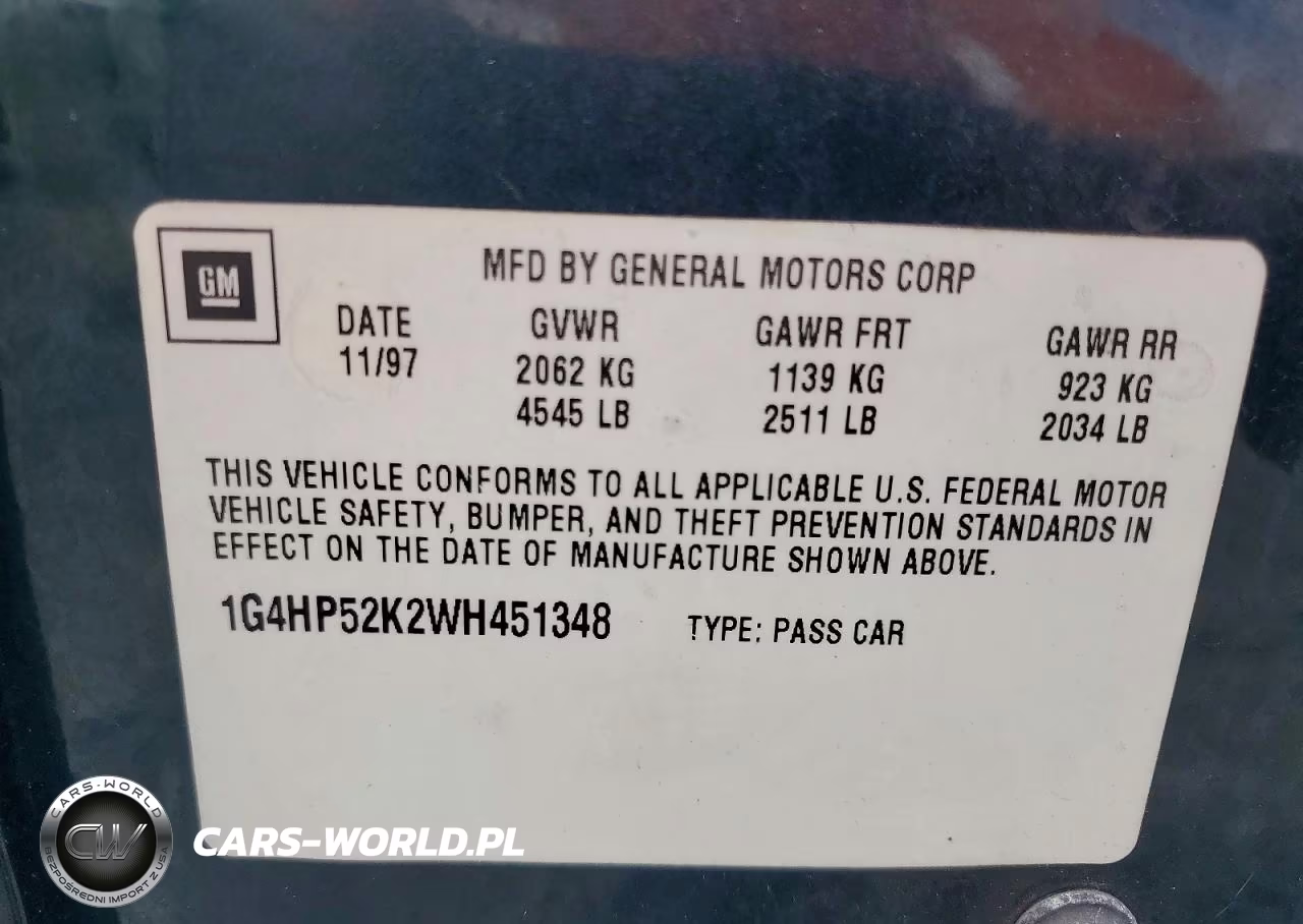 1998 Buick Lesabre Custom VIN:1G4HP52K2WH451348 - 12