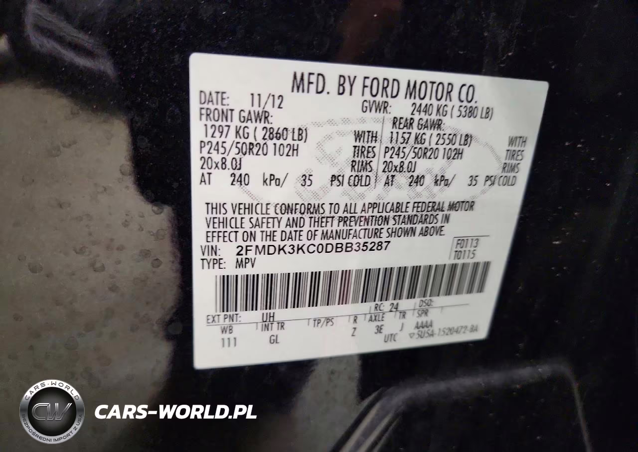 2013 Ford Edge Limited VIN:2FMDK3KC0DBB35287 - 13