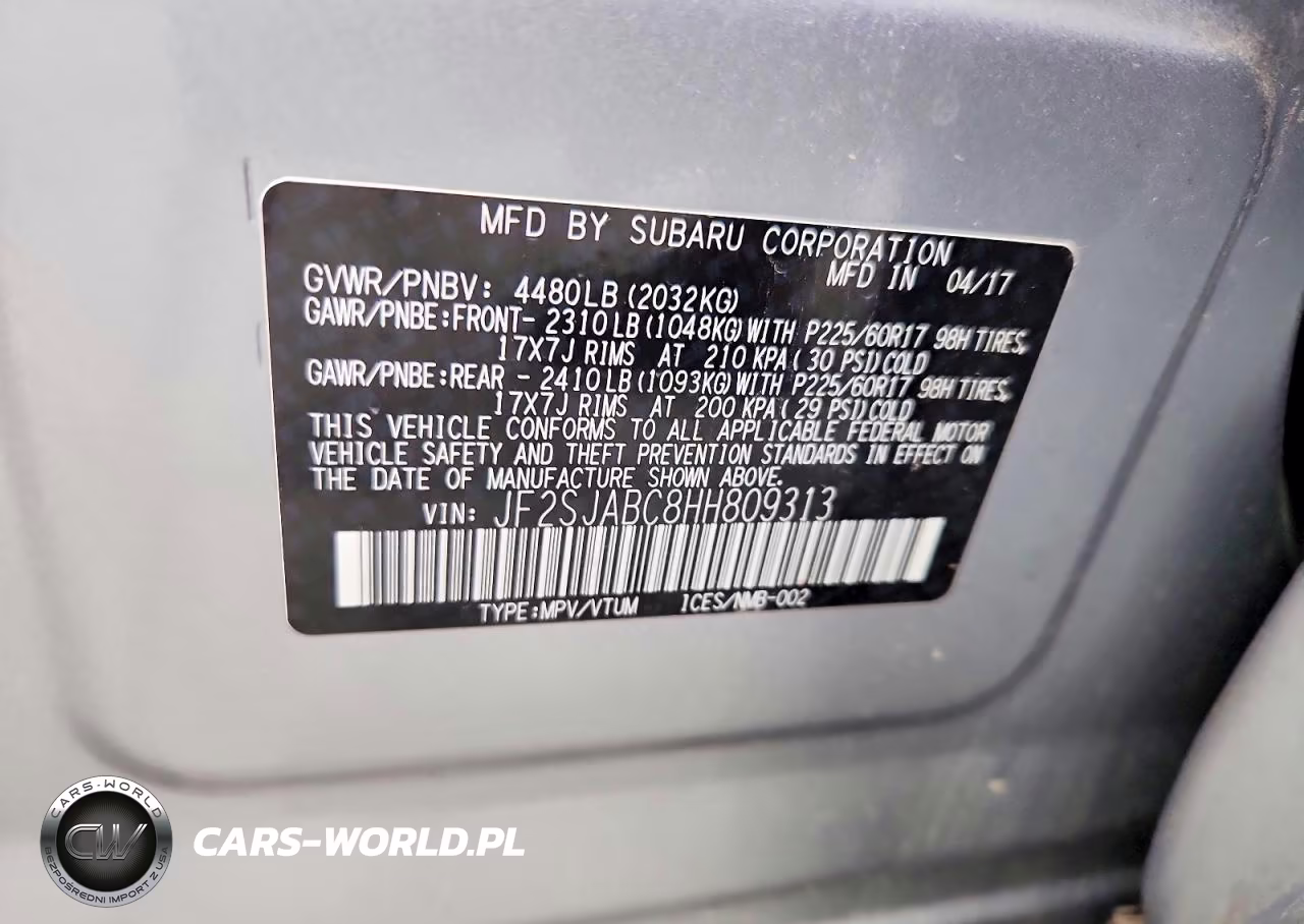 2017 Subaru Forester 2.5I VIN:JF2SJABC8HH809313 - 13