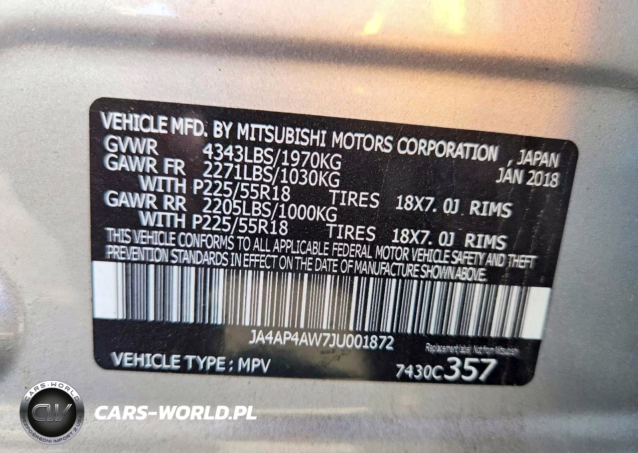2018 Mitsubishi Outlander Sport Sel VIN:JA4AP4AW7JU001872 - 13