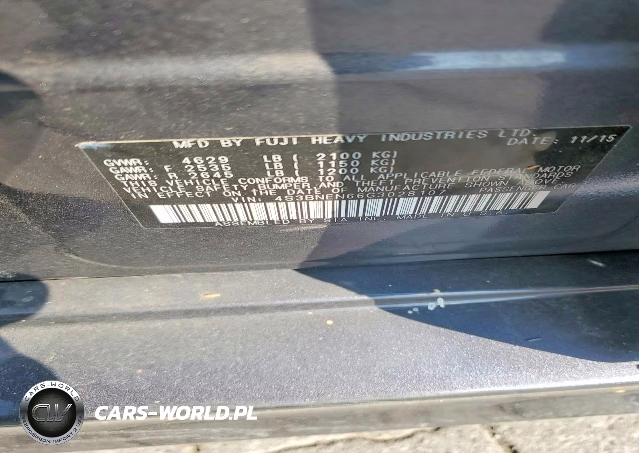 2016 Subaru Legacy 3.6R Limited VIN:4S3BNEN66G3028107 - 12