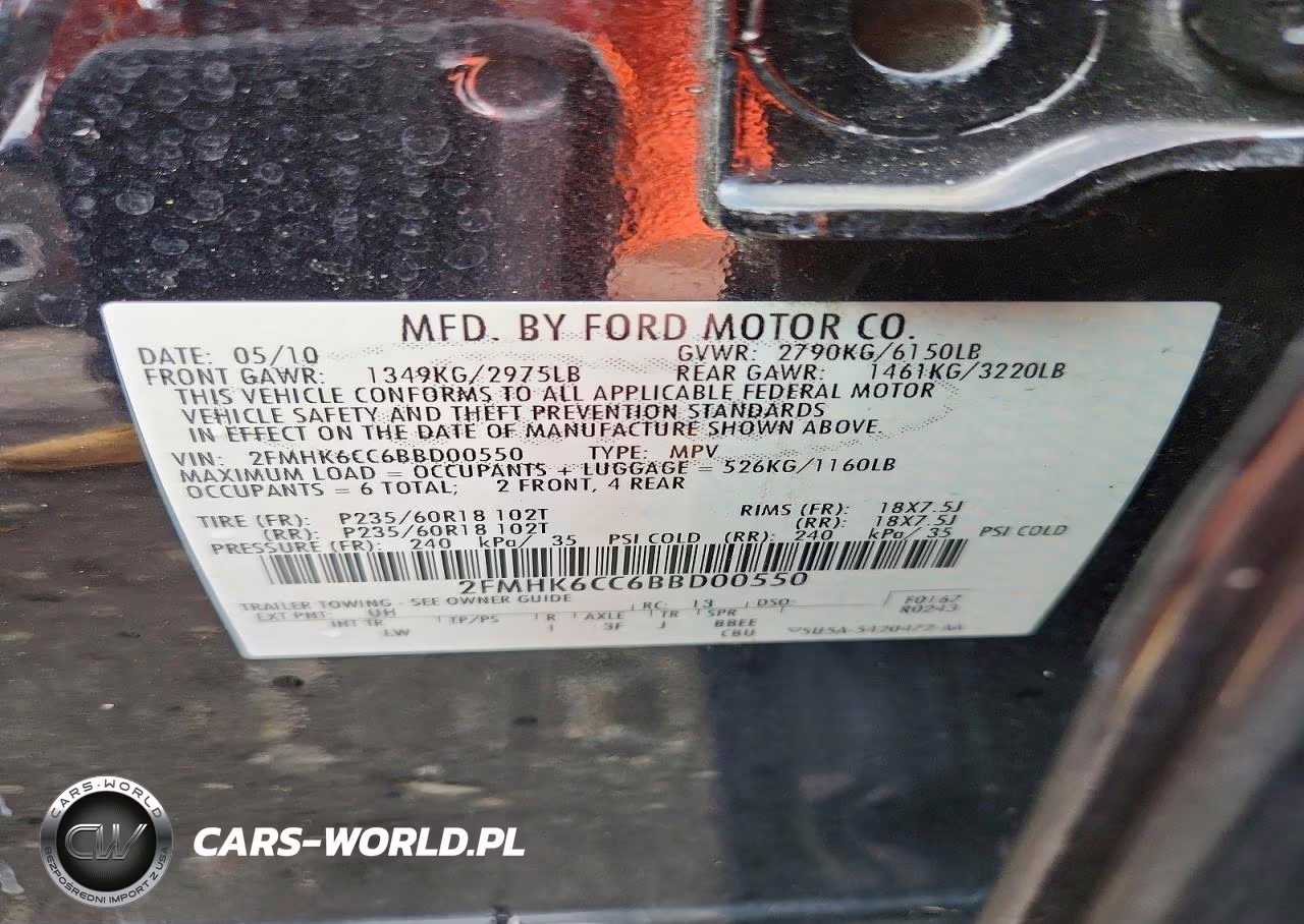 2011 Ford Flex Sel VIN:2FMHK6CC6BBD00550 - 12
