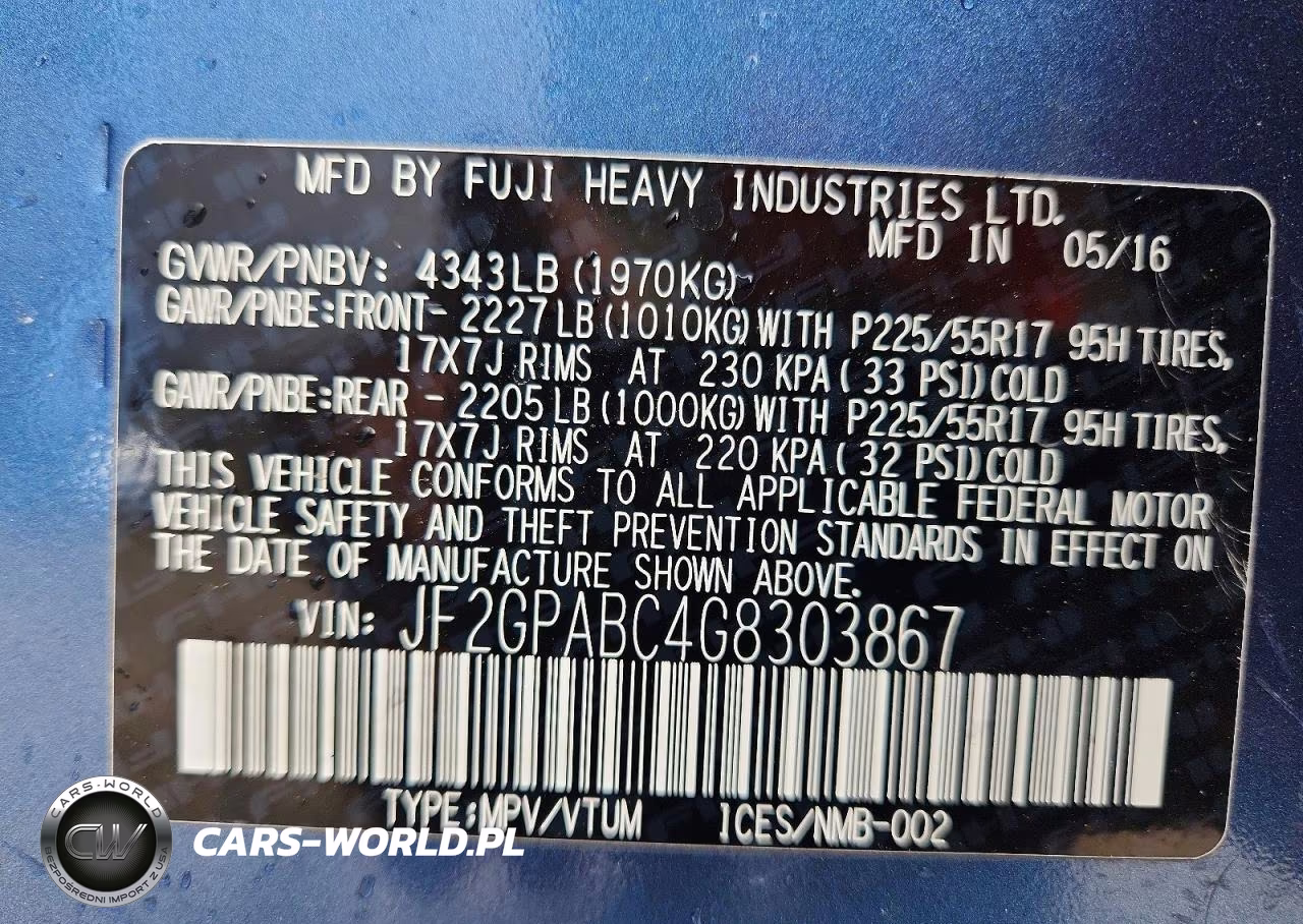 2016 Subaru Crosstrek Premium VIN:JF2GPABC4G8303867 - 13