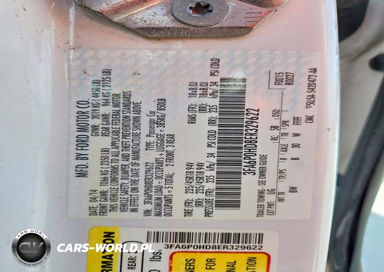 2014 Ford Fusion Se VIN:3FA6P0HD8ER329622 - 12