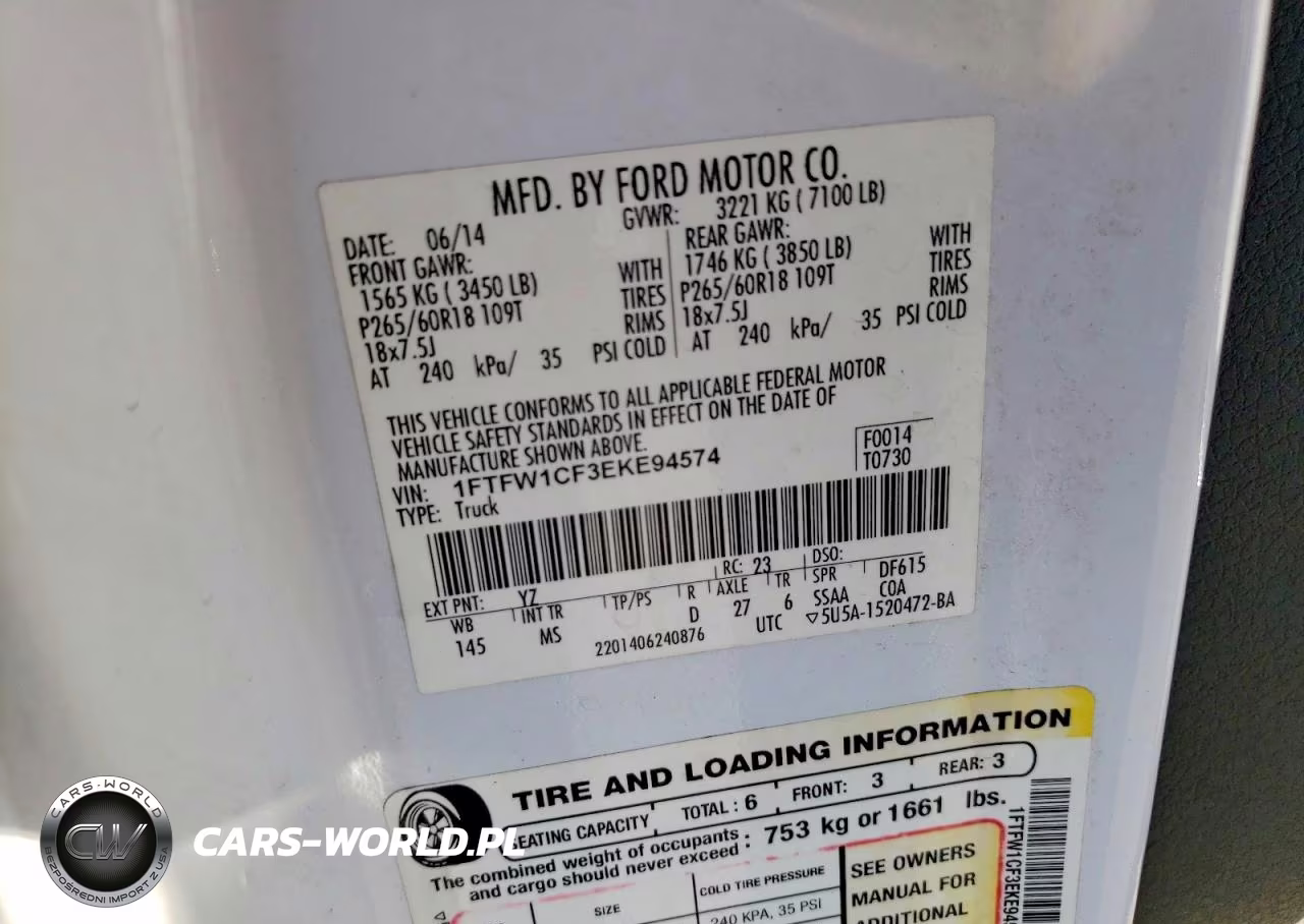 2014 Ford F150 Supercrew VIN:1FTFW1CF3EKE94574 - 12