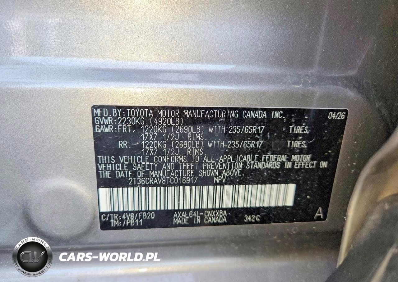 2026 Toyota Rav4 Le VIN:2T36CRAV8TC016917 - 13