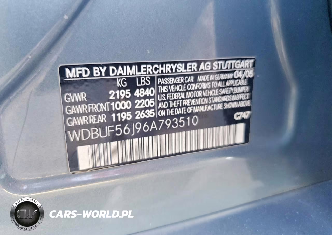 2006 Mercedes-Benz E 350 VIN:WDBUF56J96A793510 - 12