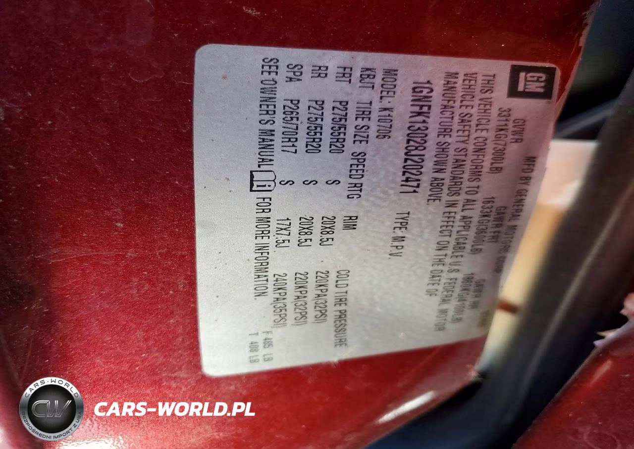 2008 Chevrolet Tahoe K1500 VIN:1GNFK13028J202471 - 12