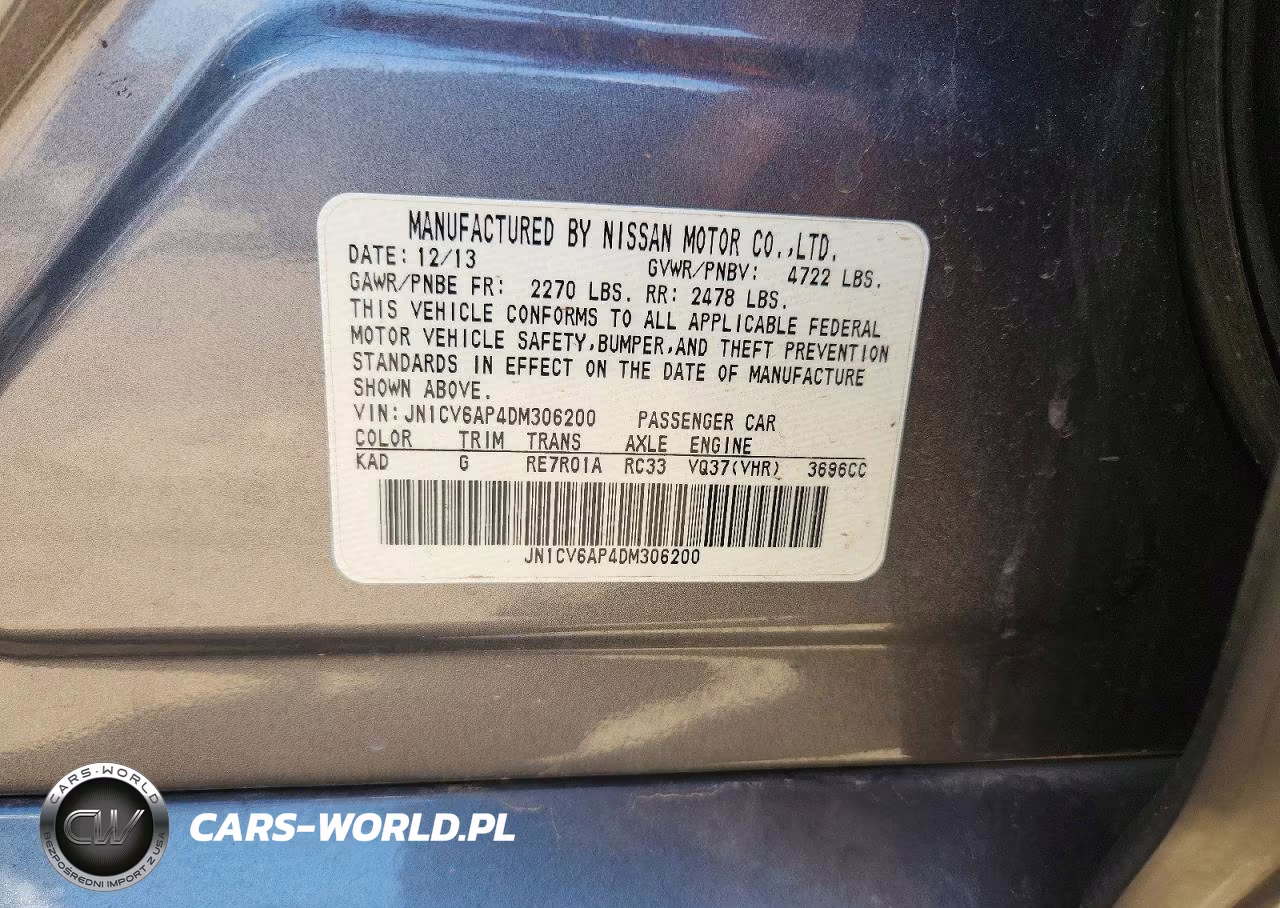 2013 Infiniti G37 Sedan Journey VIN:JN1CV6AP4DM306200 - 13