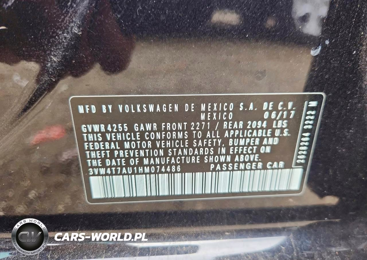 2017 Volkswagen Gti S VIN:3VW4T7AU1HM074486 - 12