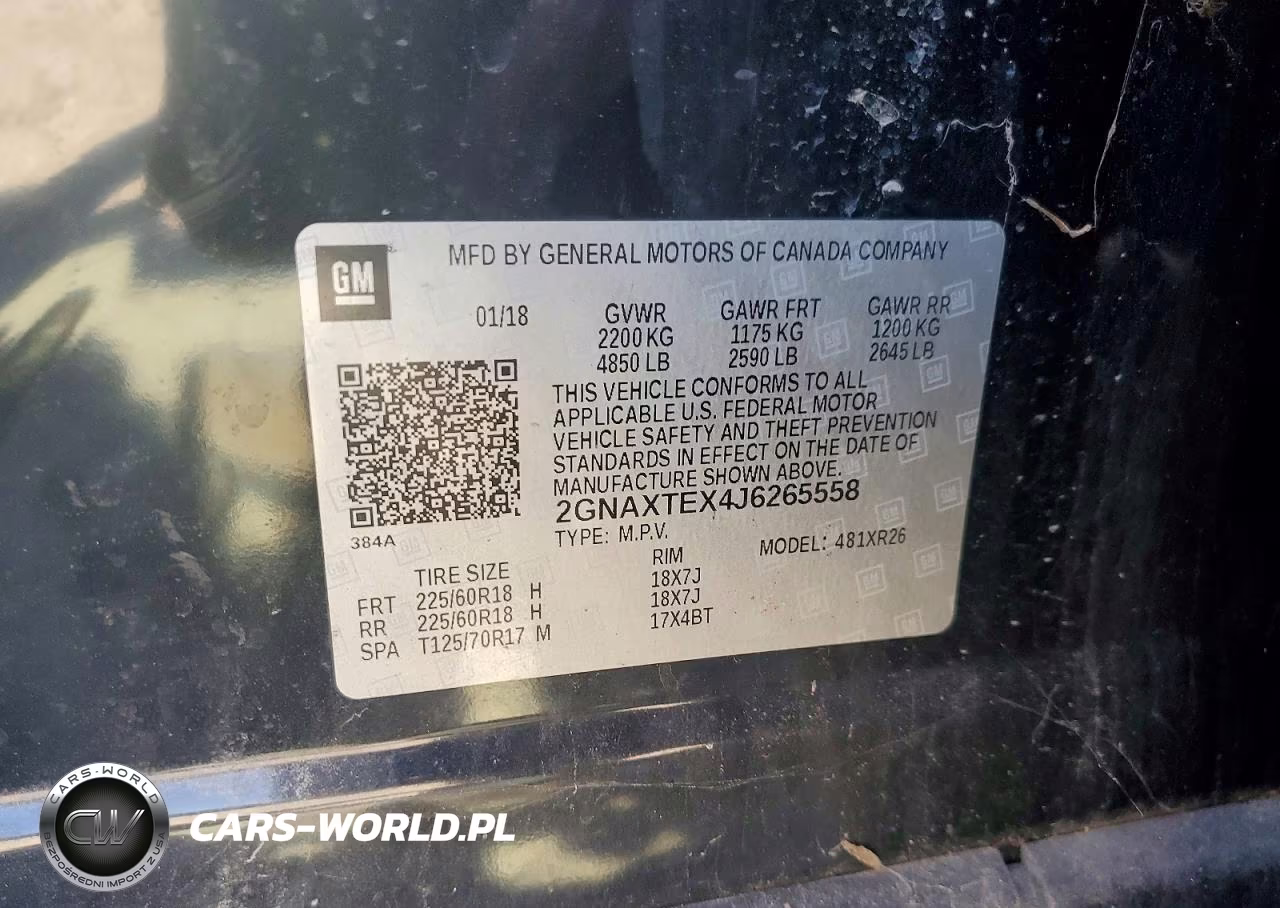 2018 Chevrolet Equinox Lt VIN:2GNAXTEX4J6265558 - 13