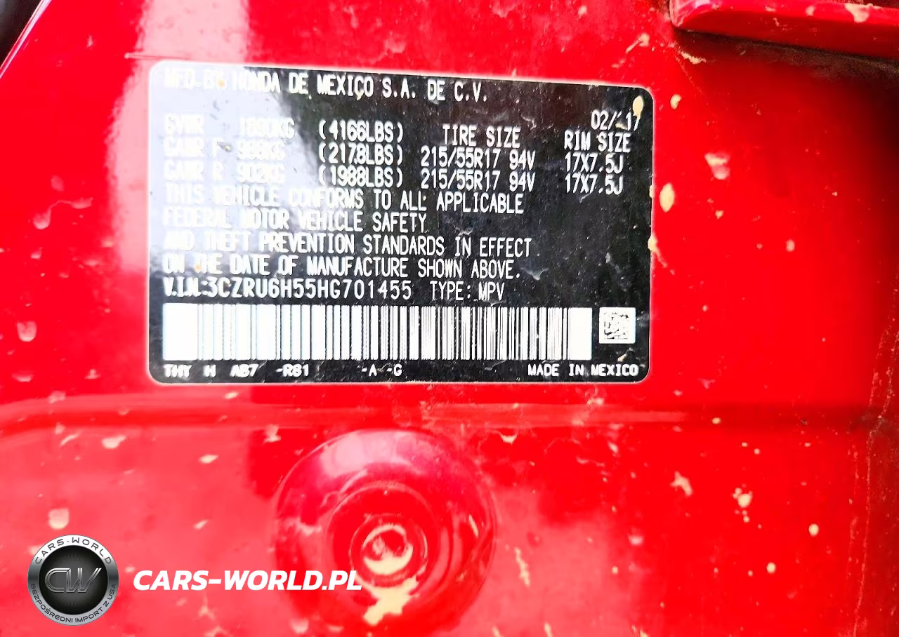 2017 Honda Hr-V Ex VIN:3CZRU6H55HG701455 - 12