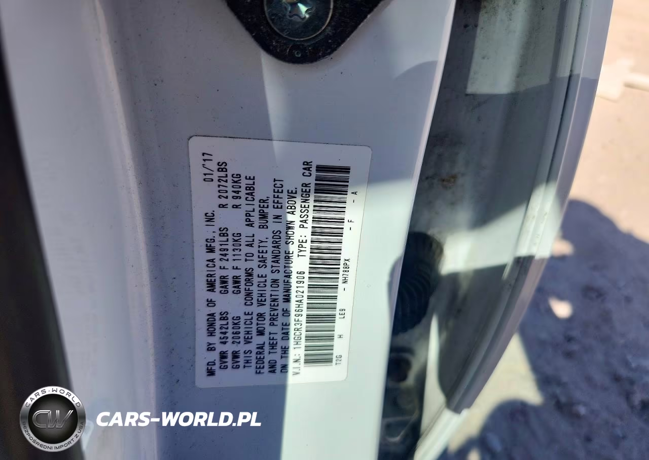 2017 Honda Accord Touring VIN:1HGCR3F96HA021906 - 13