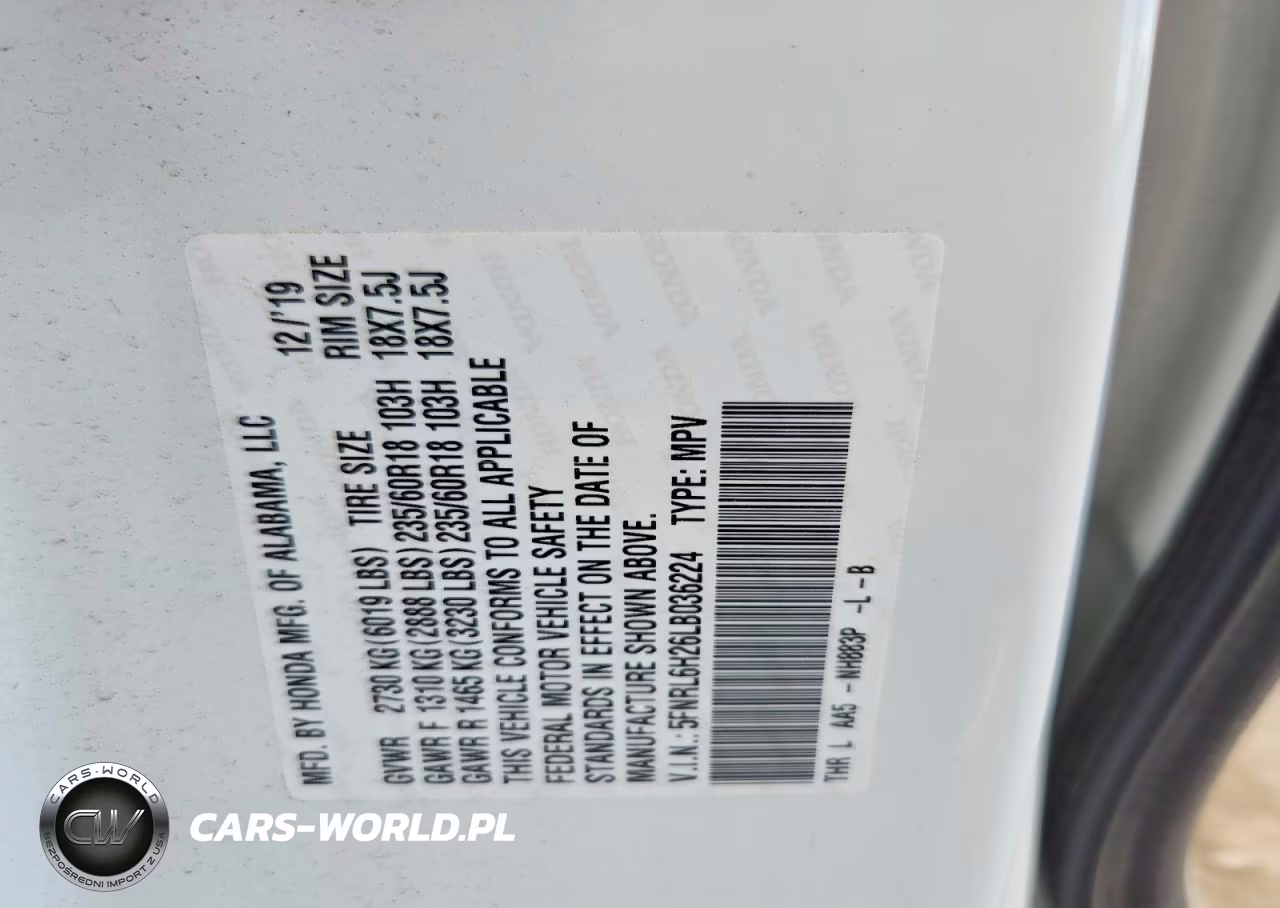 2020 Honda Odyssey Lx VIN:5FNRL6H26LB036224 - 13