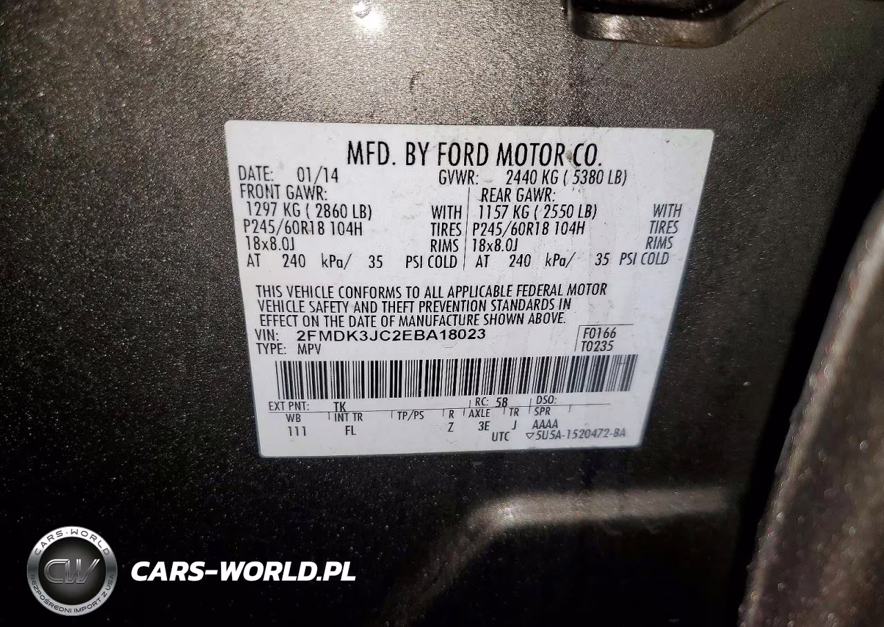 2014 Ford Edge Sel VIN:2FMDK3JC2EBA18023 - 13