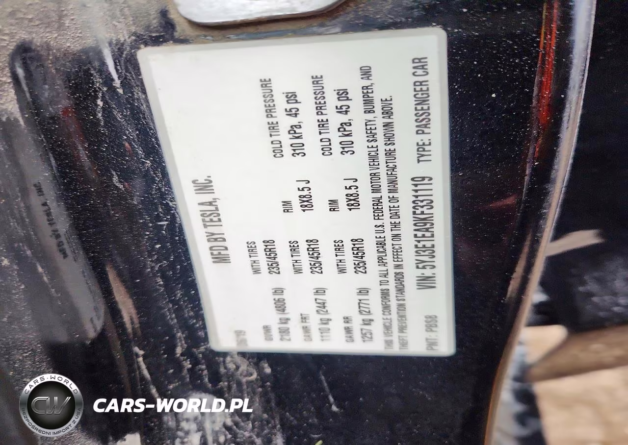 2019 Tesla Model 3 VIN:5YJ3E1EA9KF331119 - 12