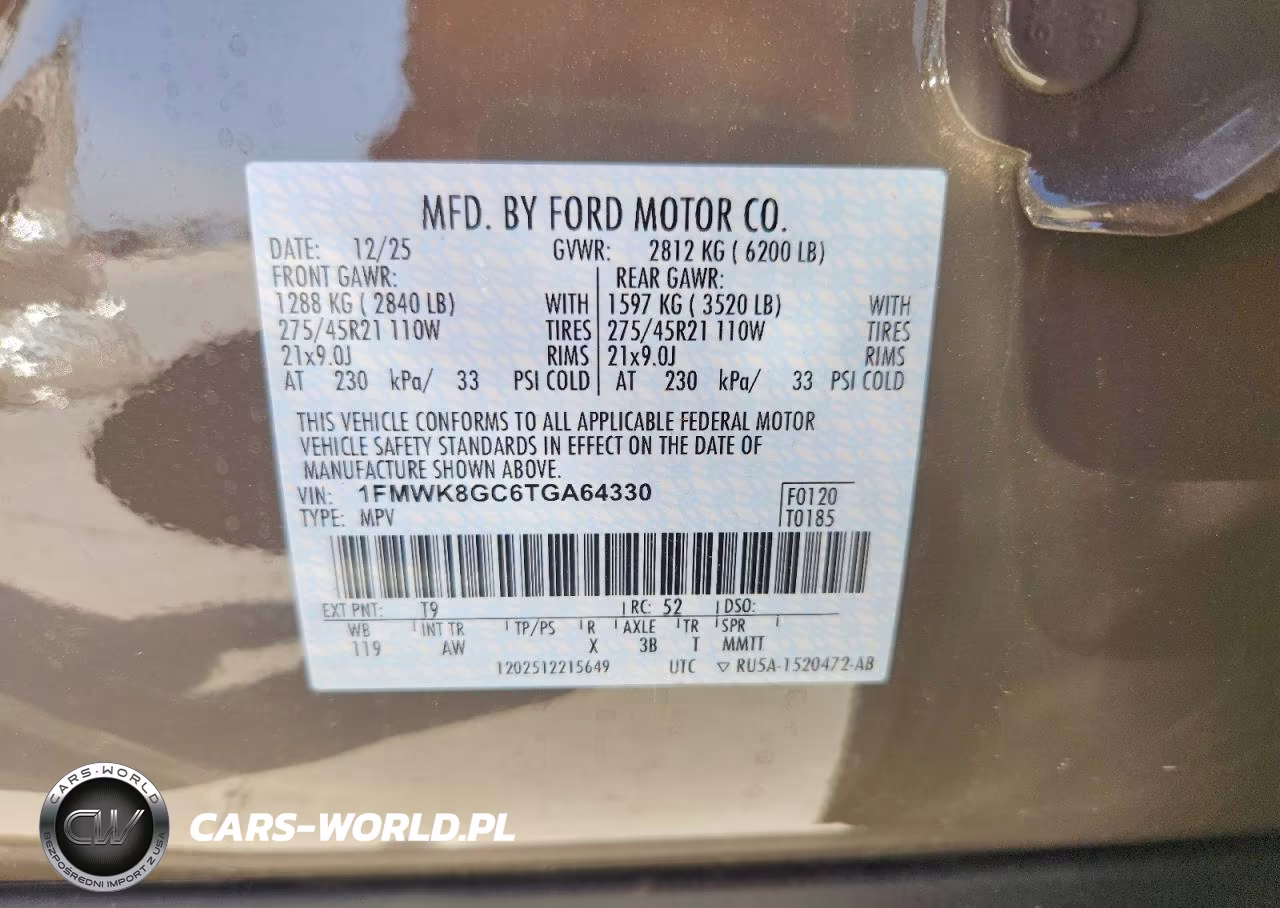 2026 Ford Explorer St VIN:1FMWK8GC6TGA64330 - 14