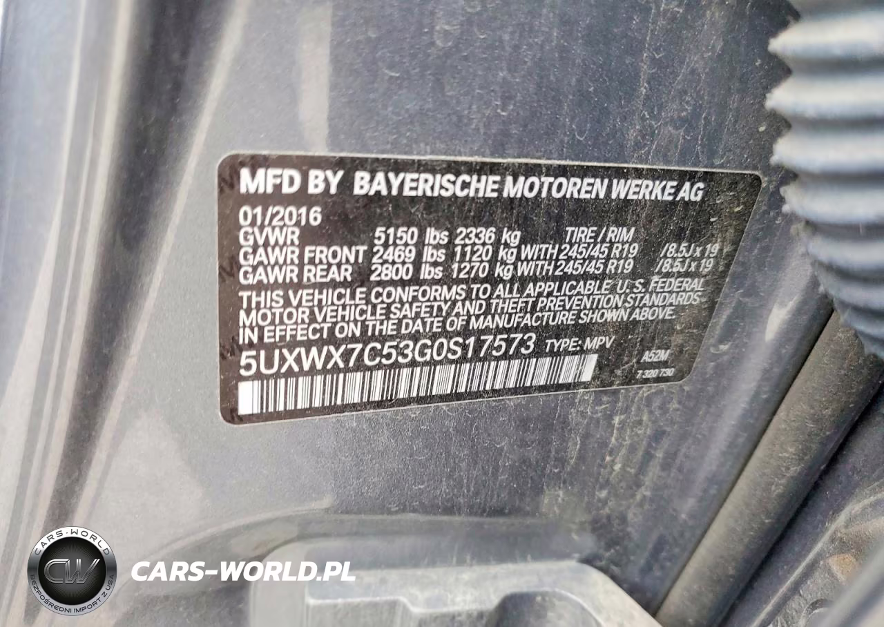 2016 BMW X3 xDrive35I VIN:5UXWX7C53G0S17573 - 13