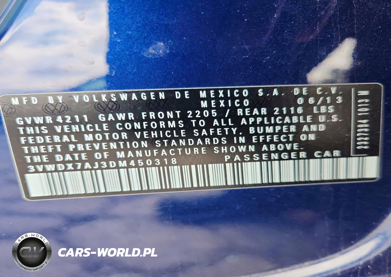 2013 Volkswagen Jetta Se VIN:3VWDX7AJ3DM450318 - 12